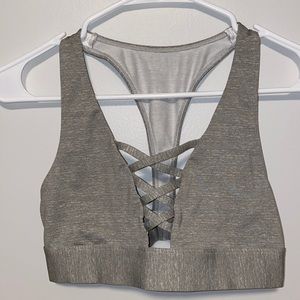 PINK Gray sports bra
